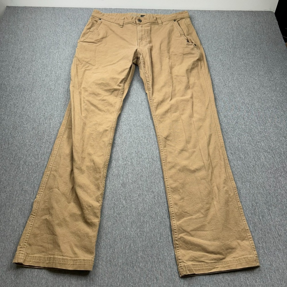Eddie Bauer Canvas Utility Pants Mens 34x32 Brown Specially Dyed Classic Fit - Picture 4 of 16